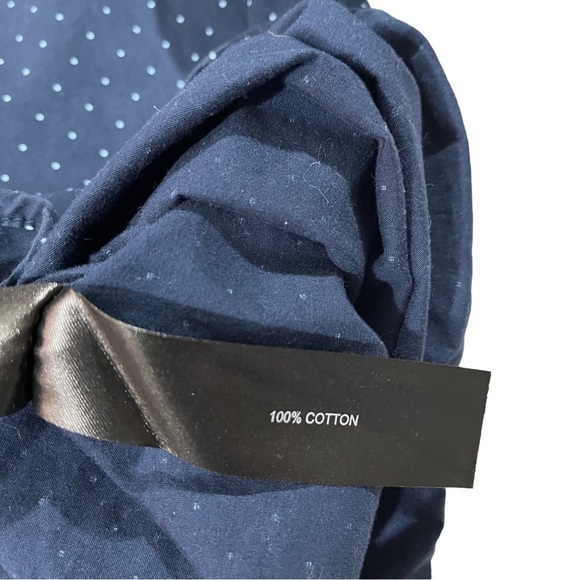 Denim & Flower Ricky Singh Navy & Periwinkle Dots Long Sleeve Button-Up Sz XL - Picture 9 of 16